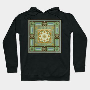 Green Ornate Decorative Tile Hoodie